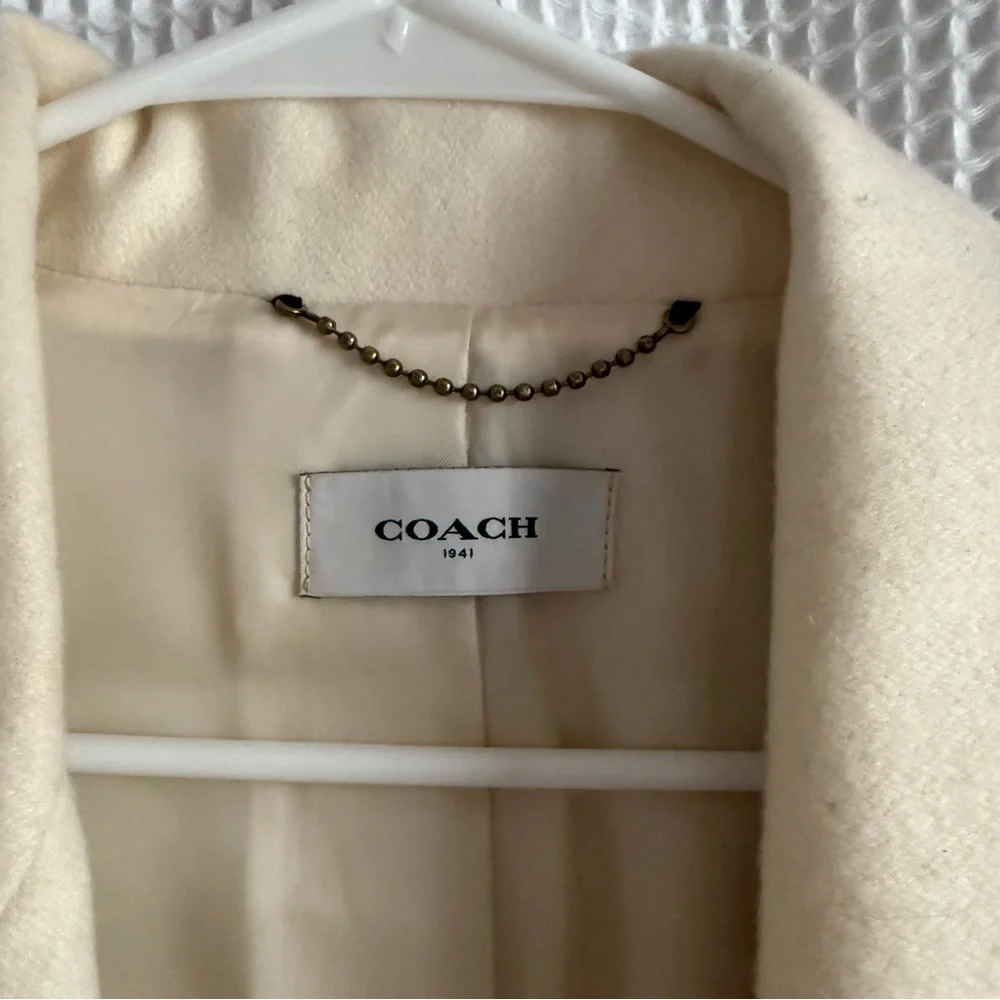 Cream Women's Wool Blazer - Picture 2 of 5